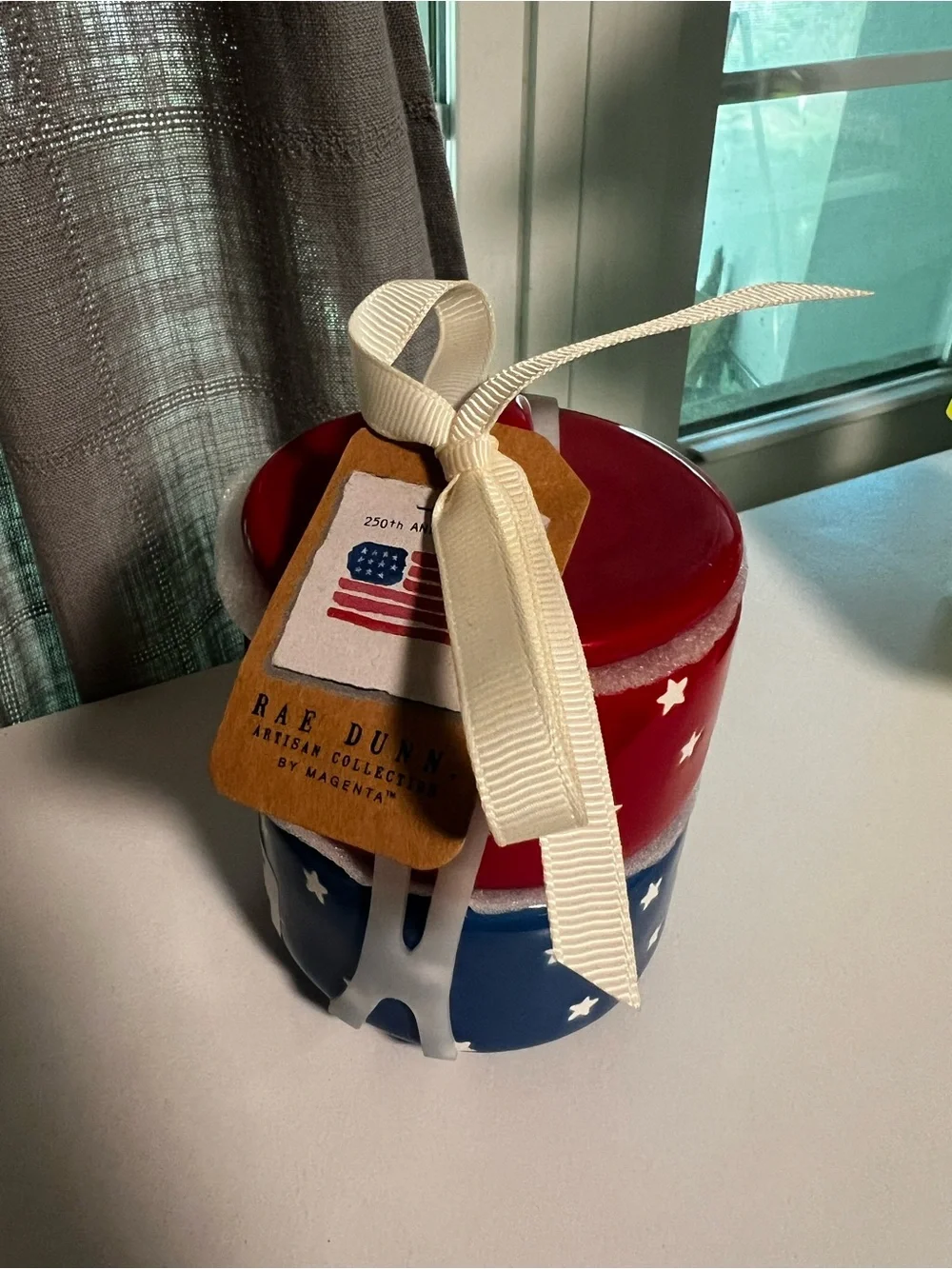 Rae Dunn Red and Blue Star Salt & Pepper Set